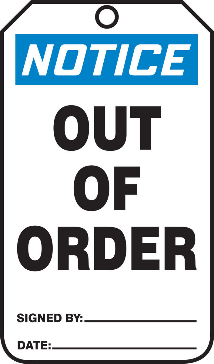 OUT OF ORDER