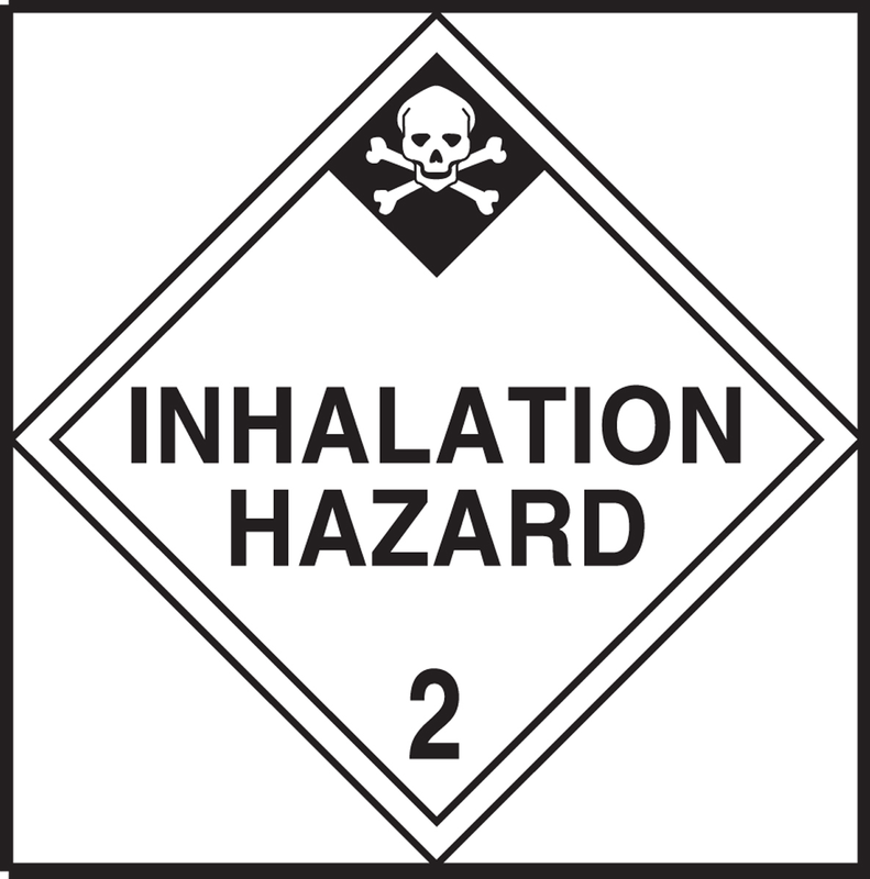 INHALATION HAZARD (CLASS 2) W/GRAPHIC