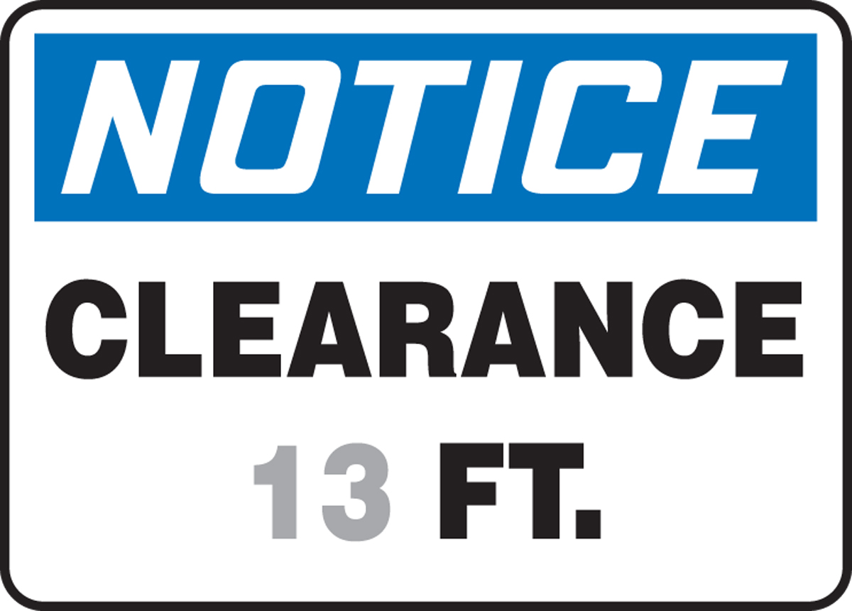 CLEARANCE ___ FT.