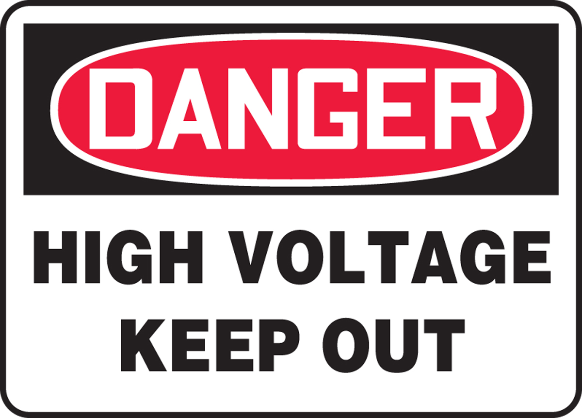Vintage Look Reproduction 2 Danger High Voltage Keep Away Metal Sign 