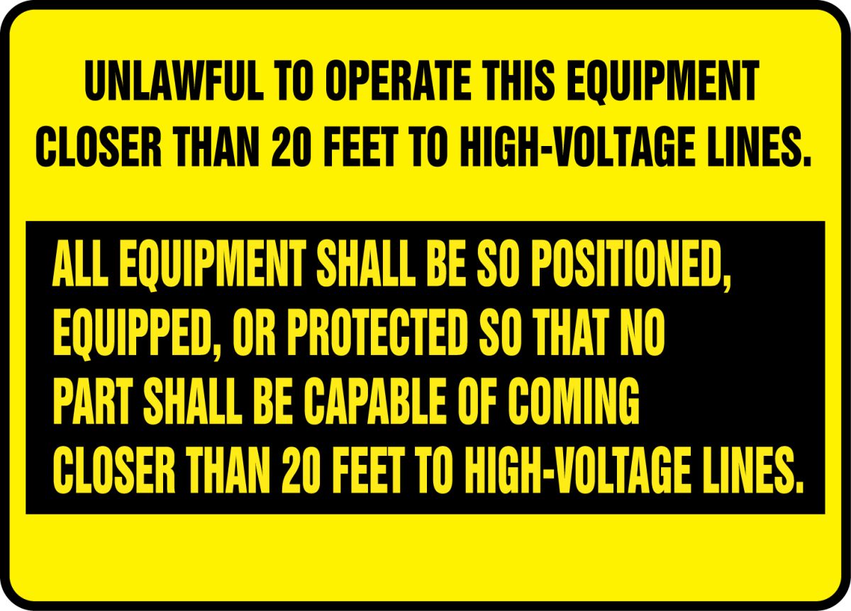 Equipment Safety Sign