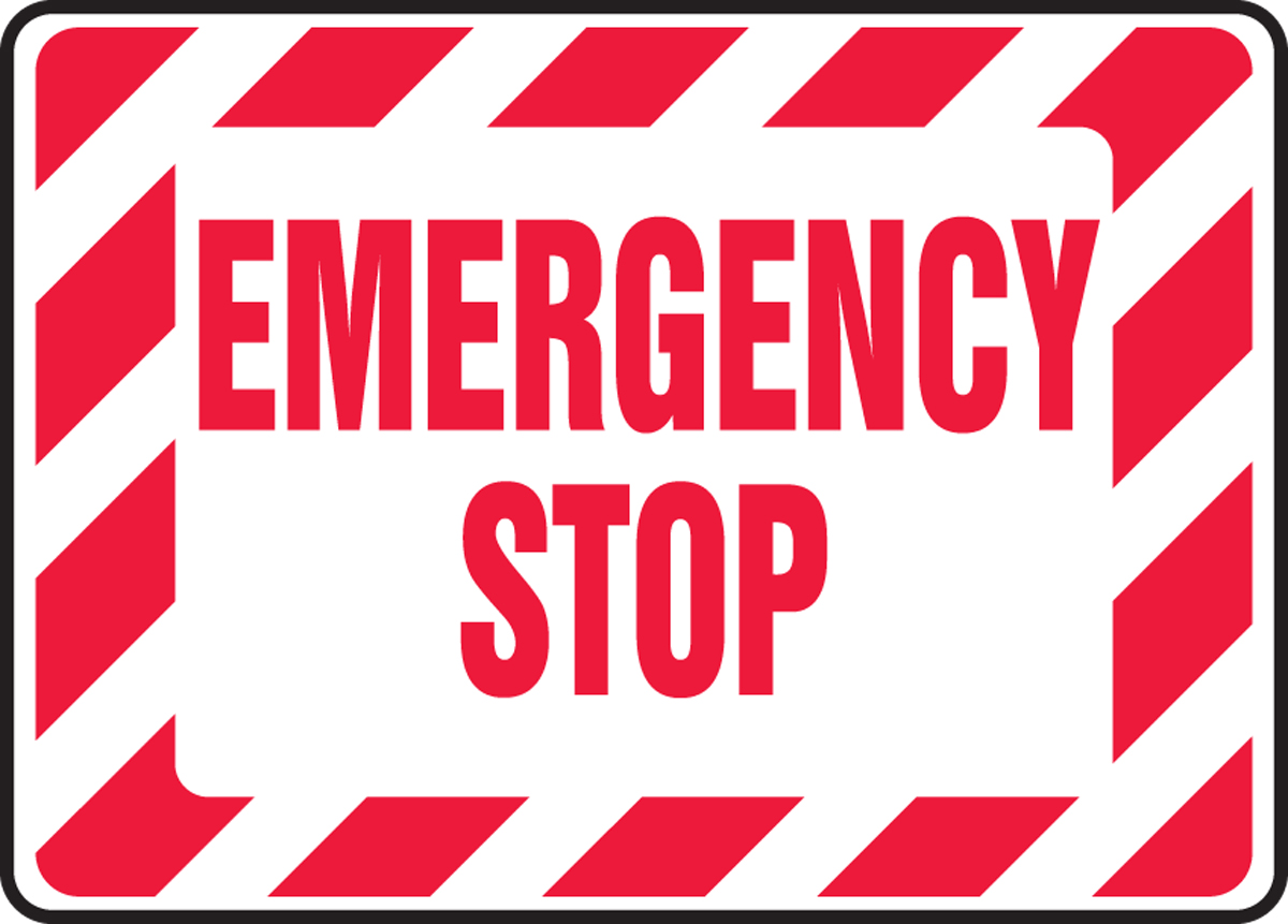 Details about   OSHA Notice Generator Emergency Stop SignHeavy Duty Sign or Label 