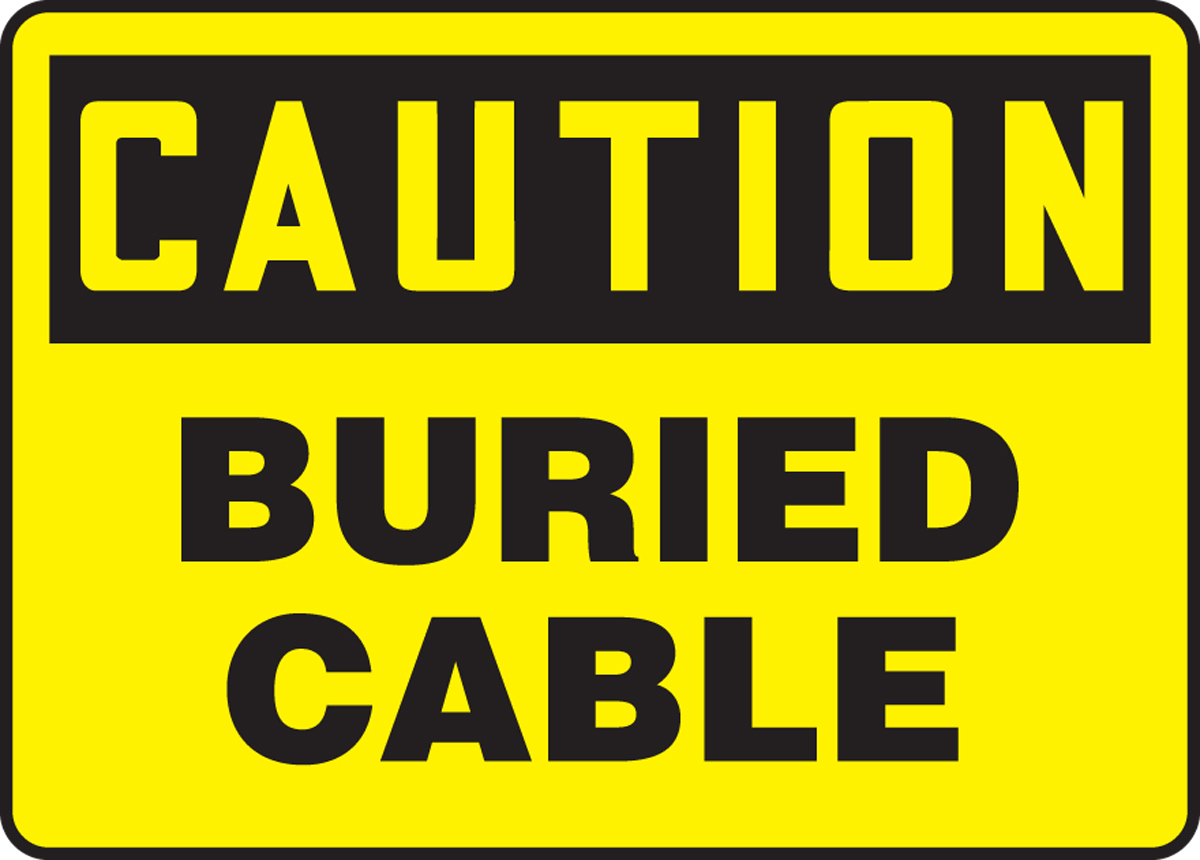 Metal/Aluminium UV Print Sign Buried Cable Safety Electrical Warning Sign