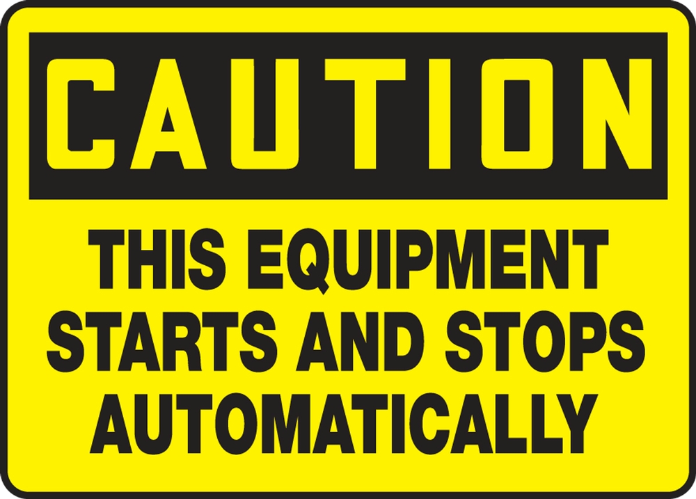 THIS EQUIPMENT STARTS AND STOPS AUTOMATICALLY