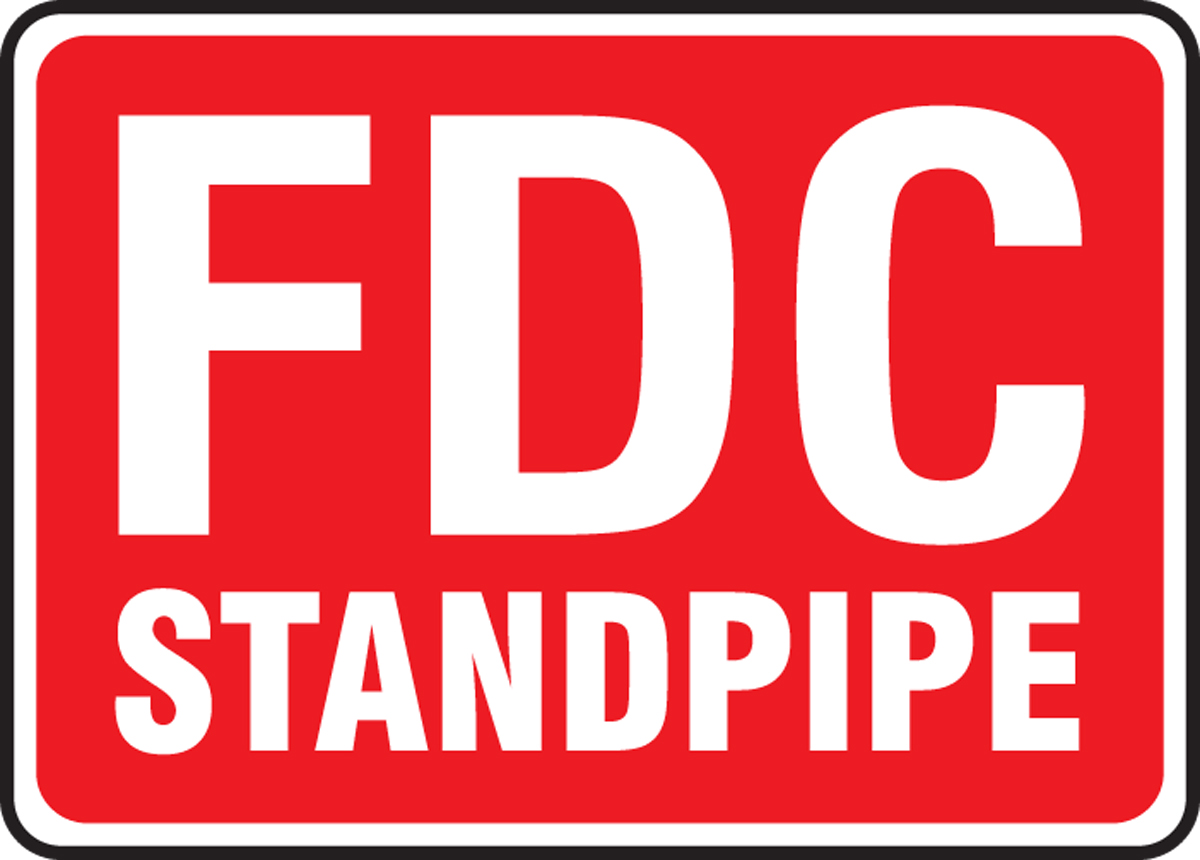 FDC STANDPIPE (WHITE ON RED)