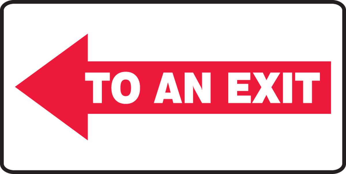 TO AN EXIT (ARROW LEFT)
