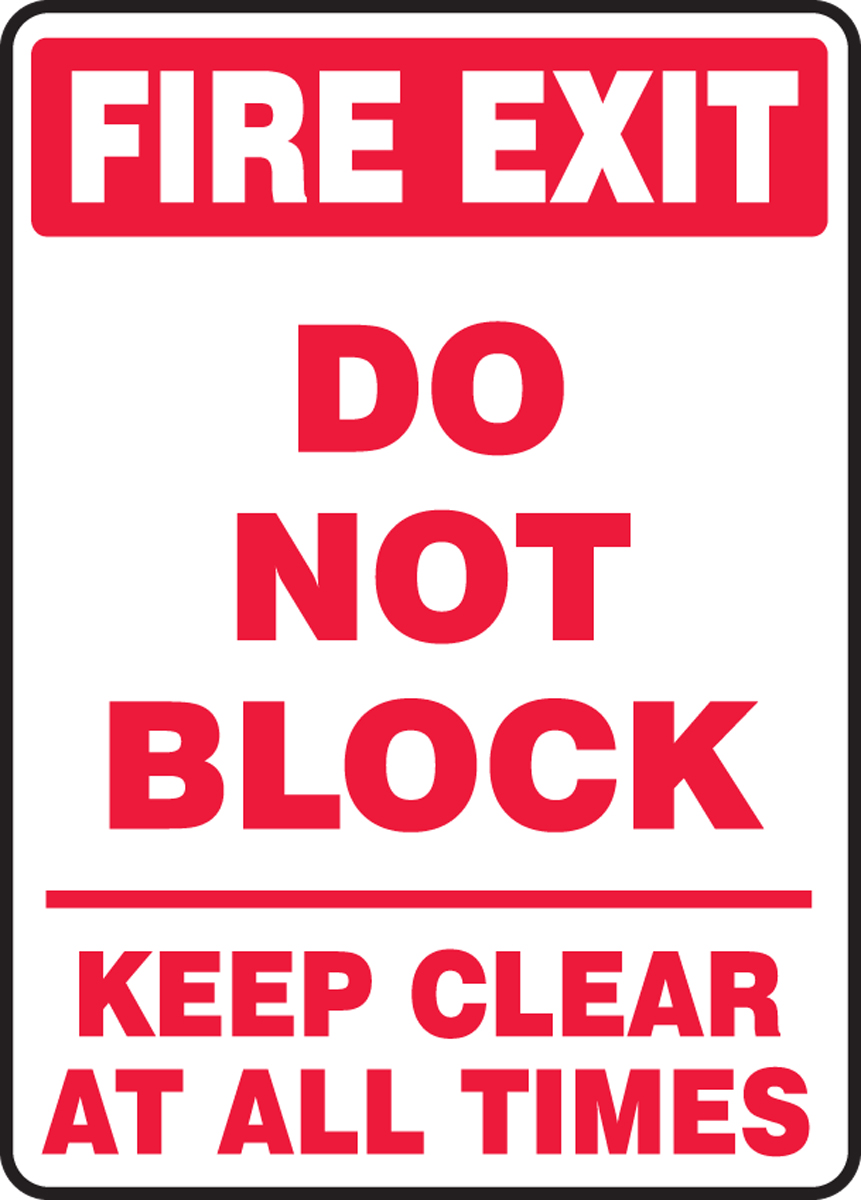 Cartello Uscita Di Sicurezza 'Fire Exit - Do Not Block Door' - 2 Pezzi In Alluminio 250x180 Mm, Antiruggine E Resistente Alle Intemperie