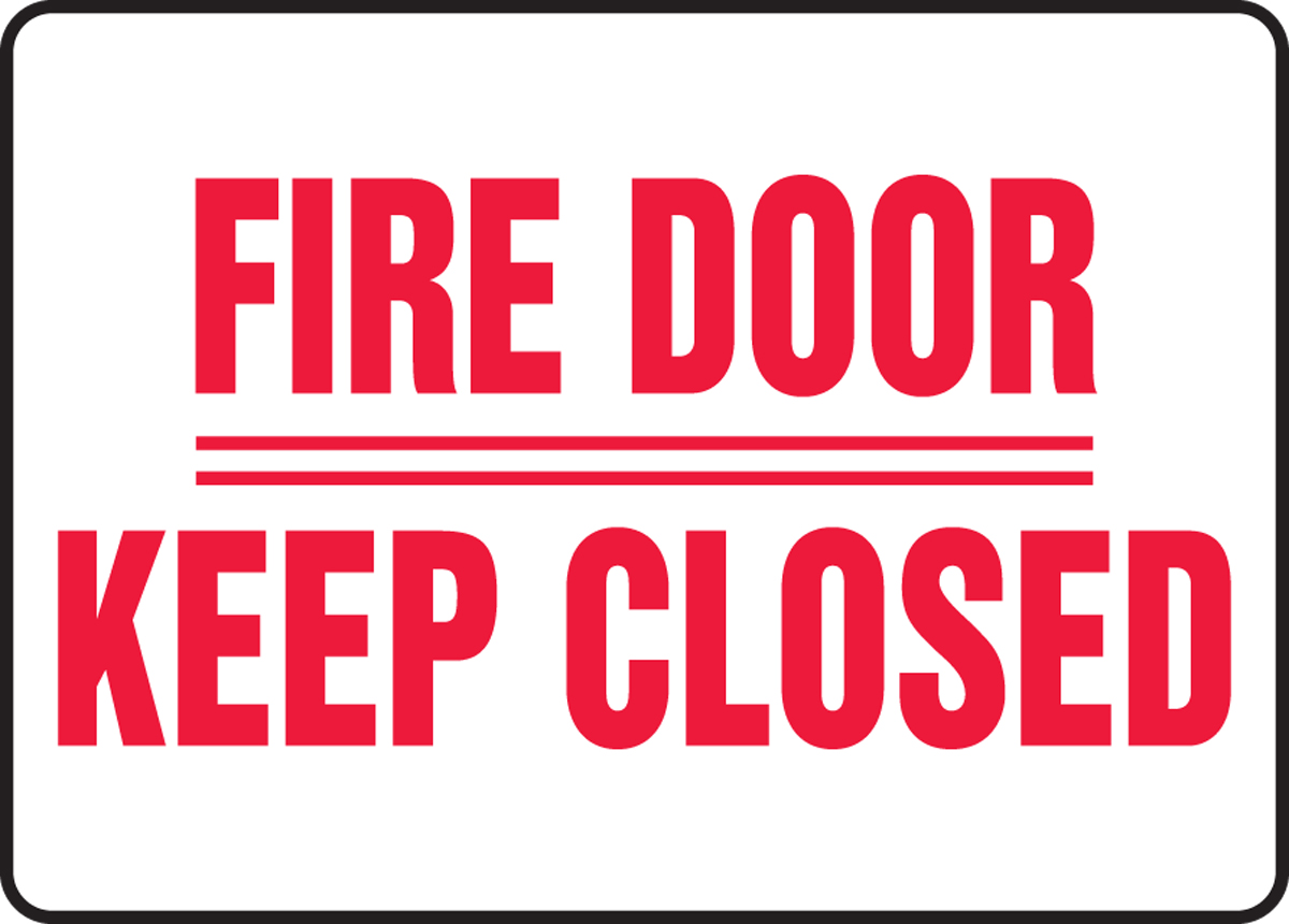 Fire Door Keep Locked Shut Safety Sign Metal Stainless Round 76x1.5mm 