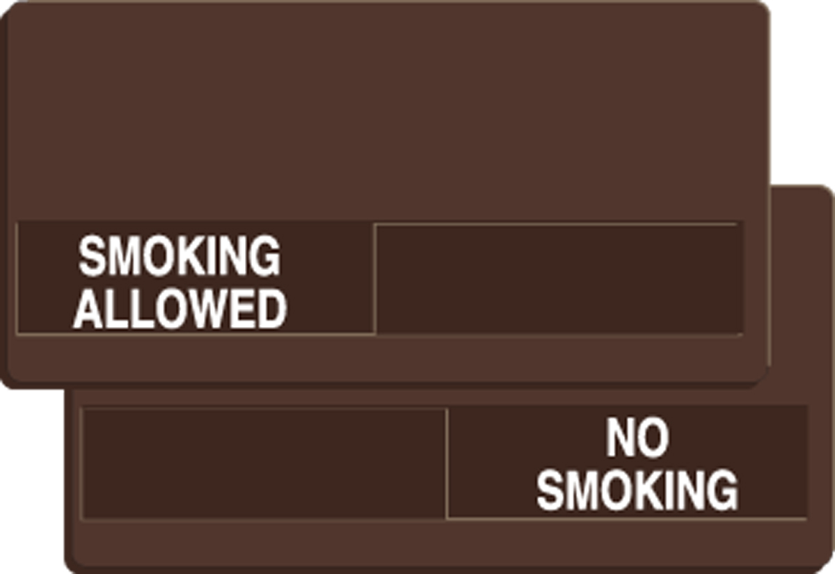 SMOKING ALLOWED / NO SMOKING