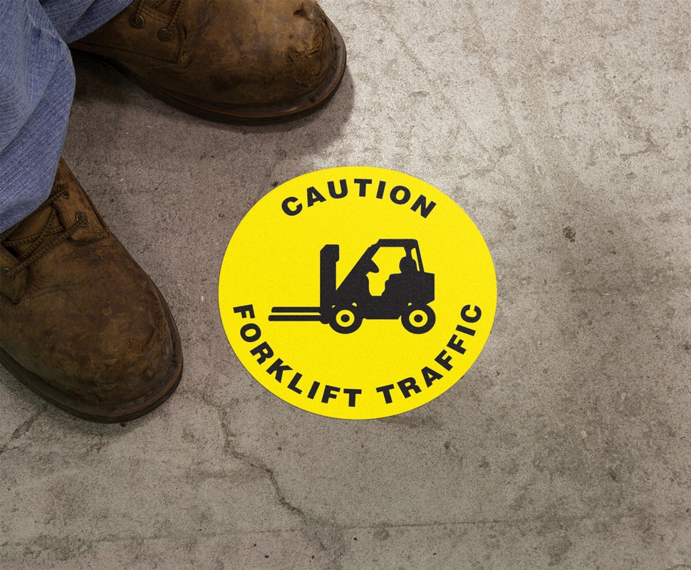 Plant & Facility, Legend: CAUTION FORKLIFT TRAFFIC (W/ GRAPHIC)