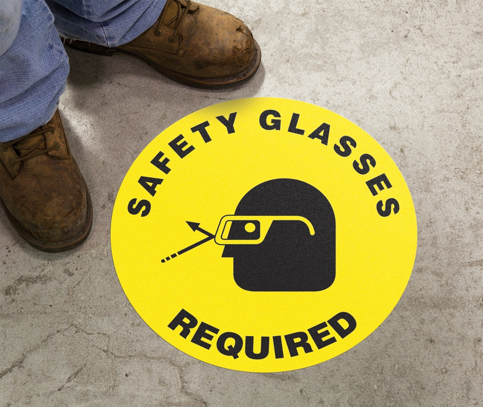 Plant & Facility, Legend: SAFETY GLASSES REQUIRED