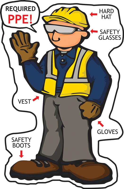 PPE Floor-Grafix™ - Required PPE Floor Guy PPE Floor-Grafix™ - Required PPE Floor Guy
