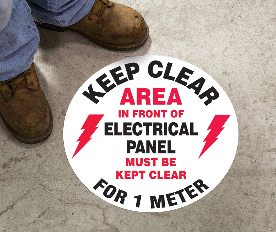 Keep Clear Area In Front Of Electrical Panel Must Be Kept Clear For 1 Meter