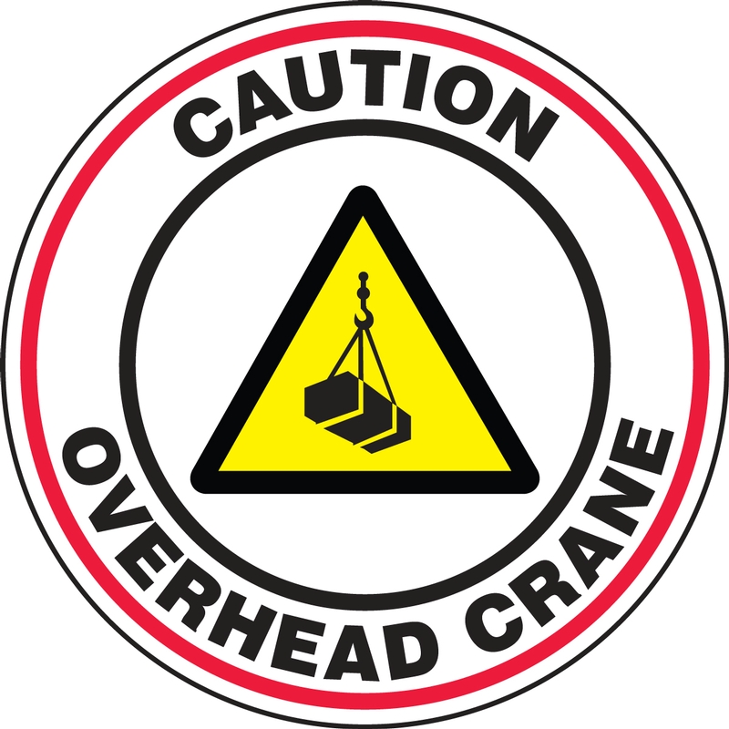 Slip-Gard™ Floor Sign: Caution - Overhead Crane