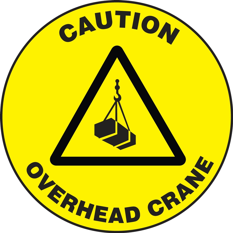 Slip-Gard™ Floor Sign: Caution - Overhead Crane