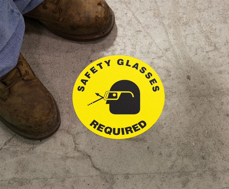 Plant & Facility, Legend: SAFETY GLASSES REQUIRED