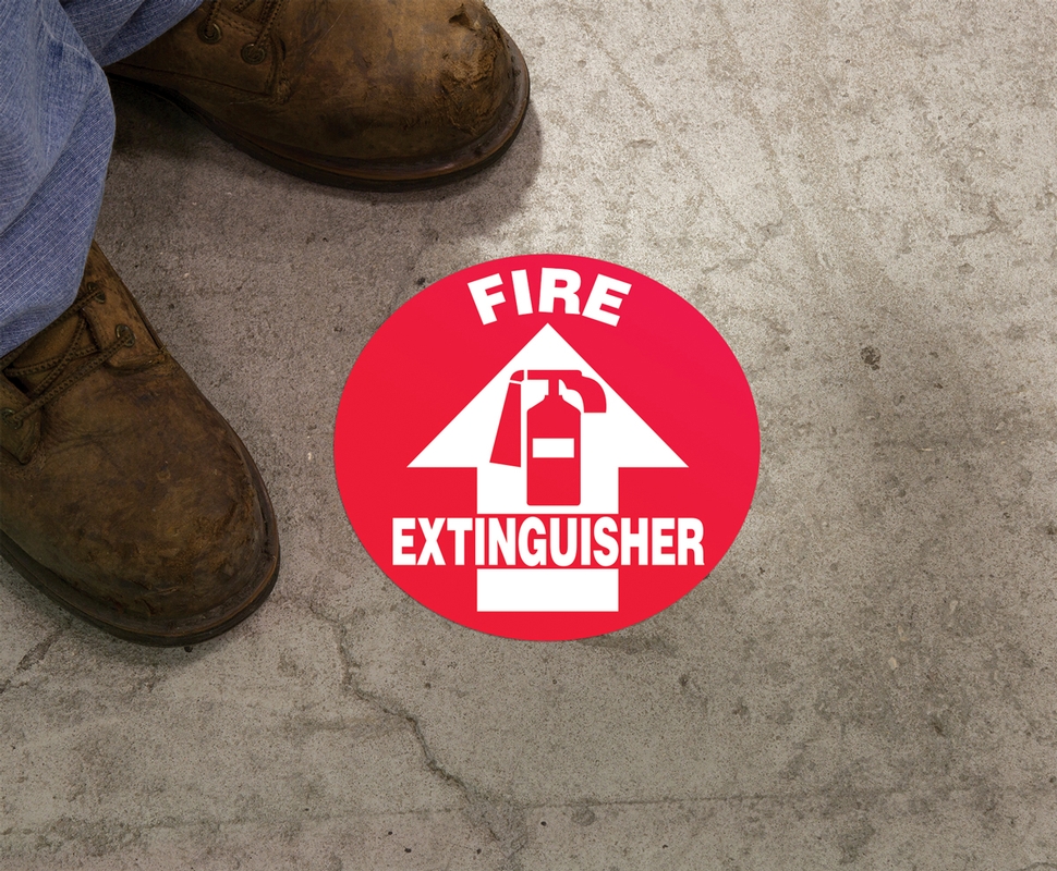 Slip-Gard™ Floor Sign: Fire Extinguisher