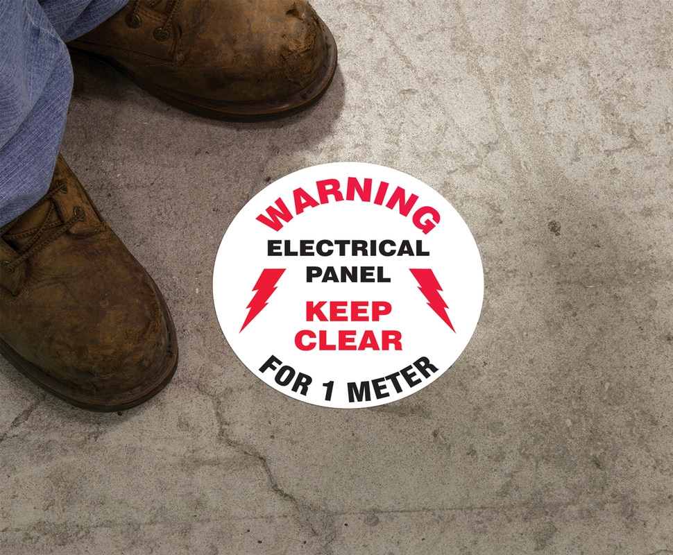 Warning Electrical Panel Keep Clear For 1 Meter