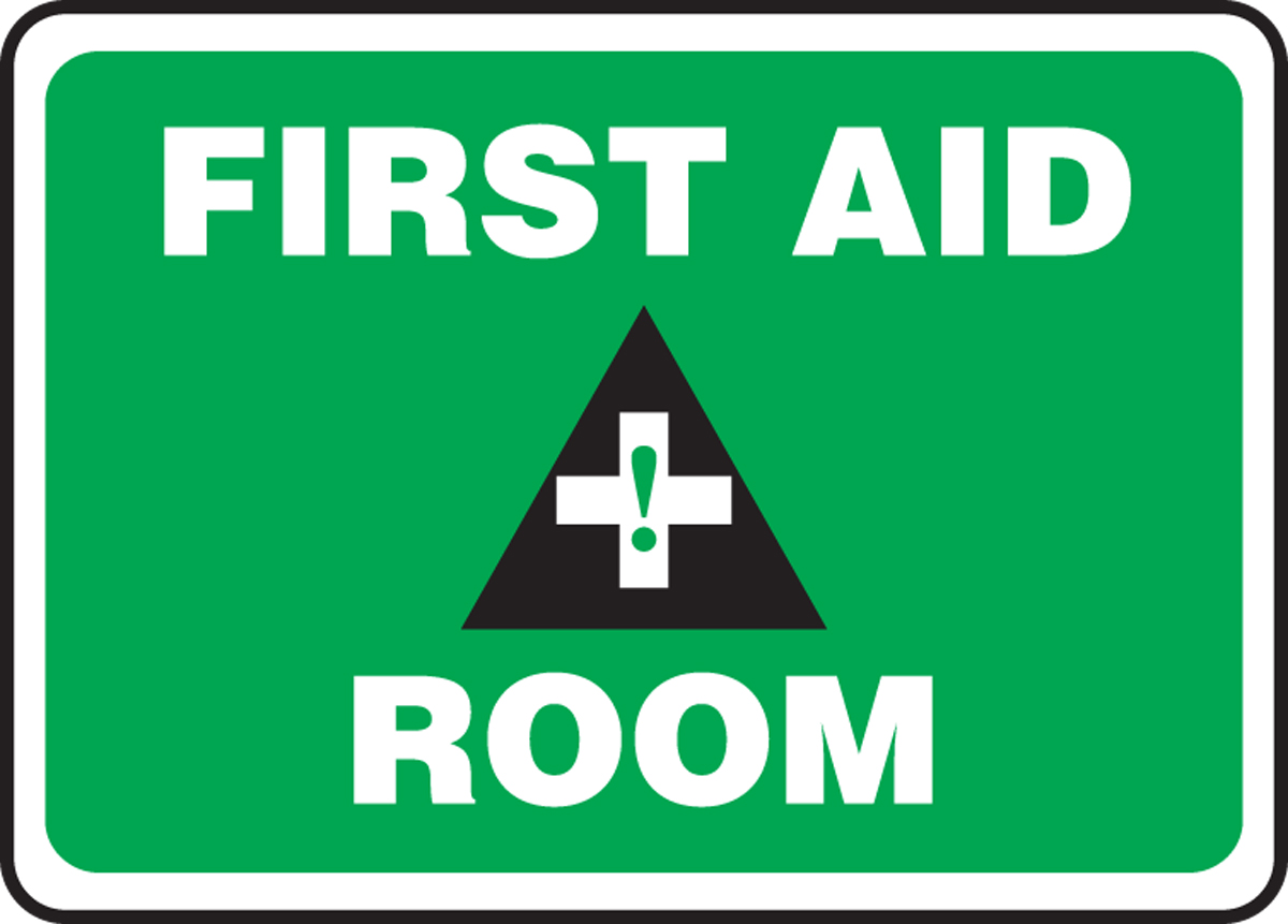 First Aid Emergency Safety First Aid Room Sign Self-adhesive Vinyl 