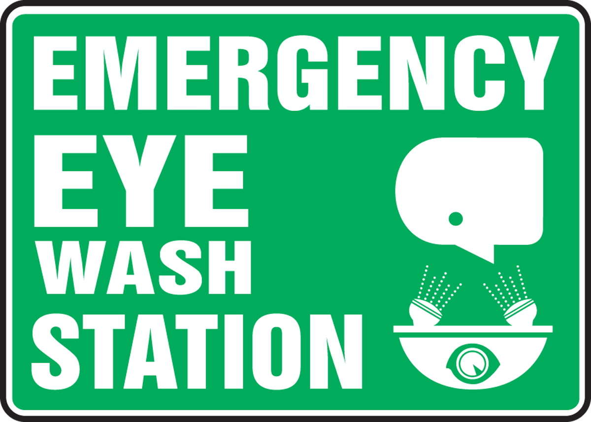 Window Business Sticker Set Eye Wash Station Sign 