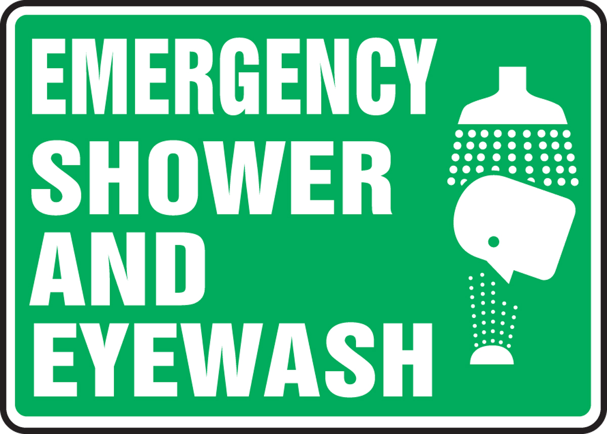 EMERGENCY SHOWER AND EYEWASH (W/GRAPHIC)