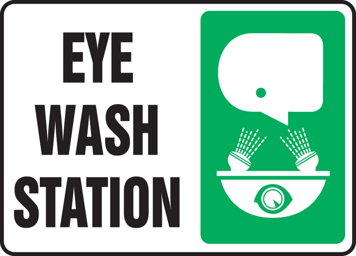 14 Wide Accuform MFSD595XT Dura-Plastic Sign LegendEye Wash Station Dura-Plastic 10 Height 10 Length x 14 width x 0.060 Thickness green/black On White 10 Length 10 x 14 