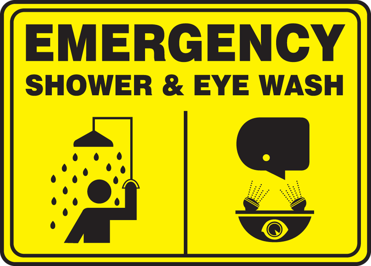 EMERGENCY SHOWER & EYE WASH (W/GRAPHIC)