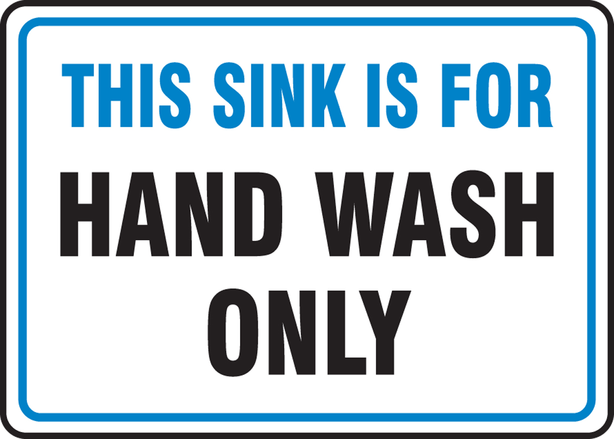 Hand washing sales station sign
