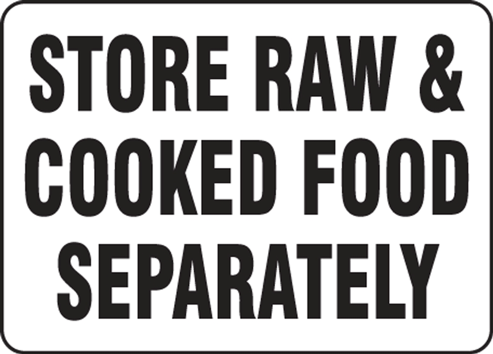 Store Raw And Cooked Food Separately Safety Sign MFSY571 store-raw-and-cooked-food-separately-safety-sign-mfsy571