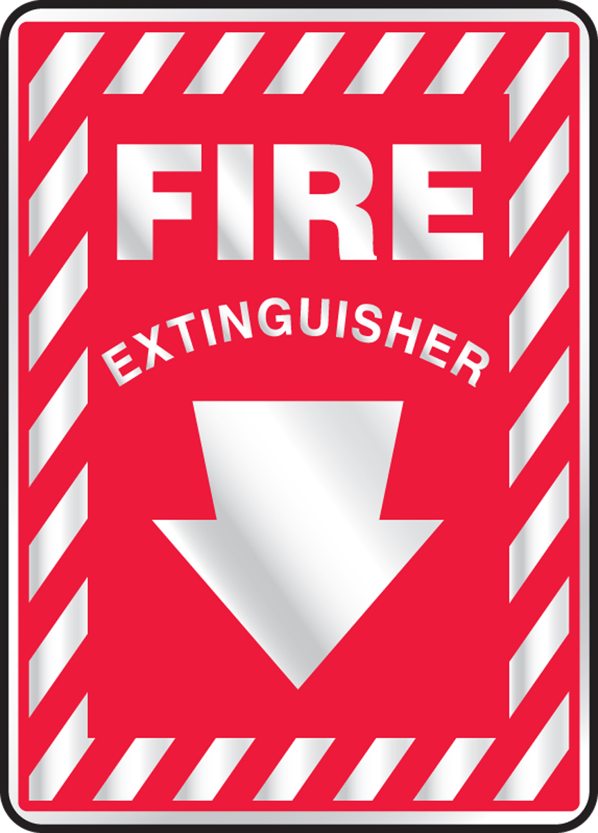 Fire Extinguisher Symbol Sign Fire Safety Sign 15x15 Plastic after Fluro 