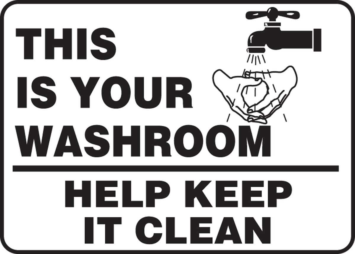 Clean Toilet After Use Sign