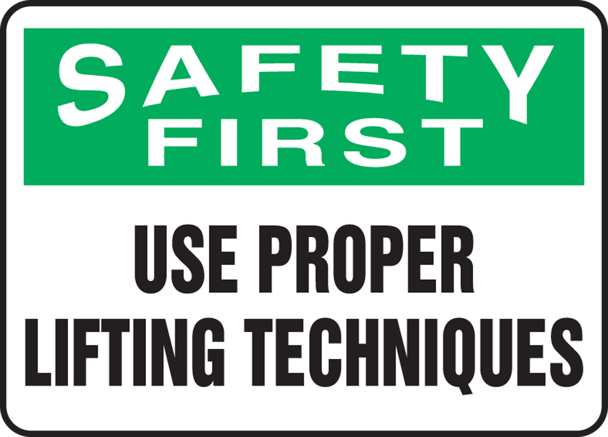 OSHA SIGN 10" x 14" All Green on White Background THINK SAFETY 
