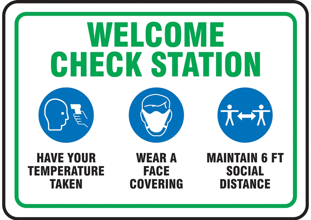Welcome Check Station Safety Sign MGNG925