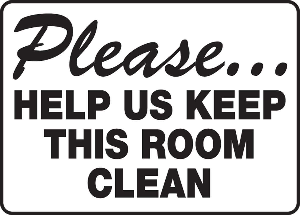 Cleaning Room Sign