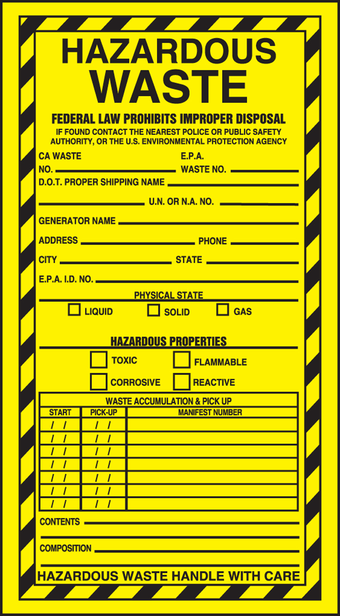 Hazardous Waste Label