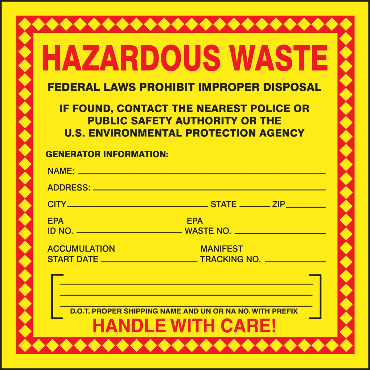 Hazardous Waste Label