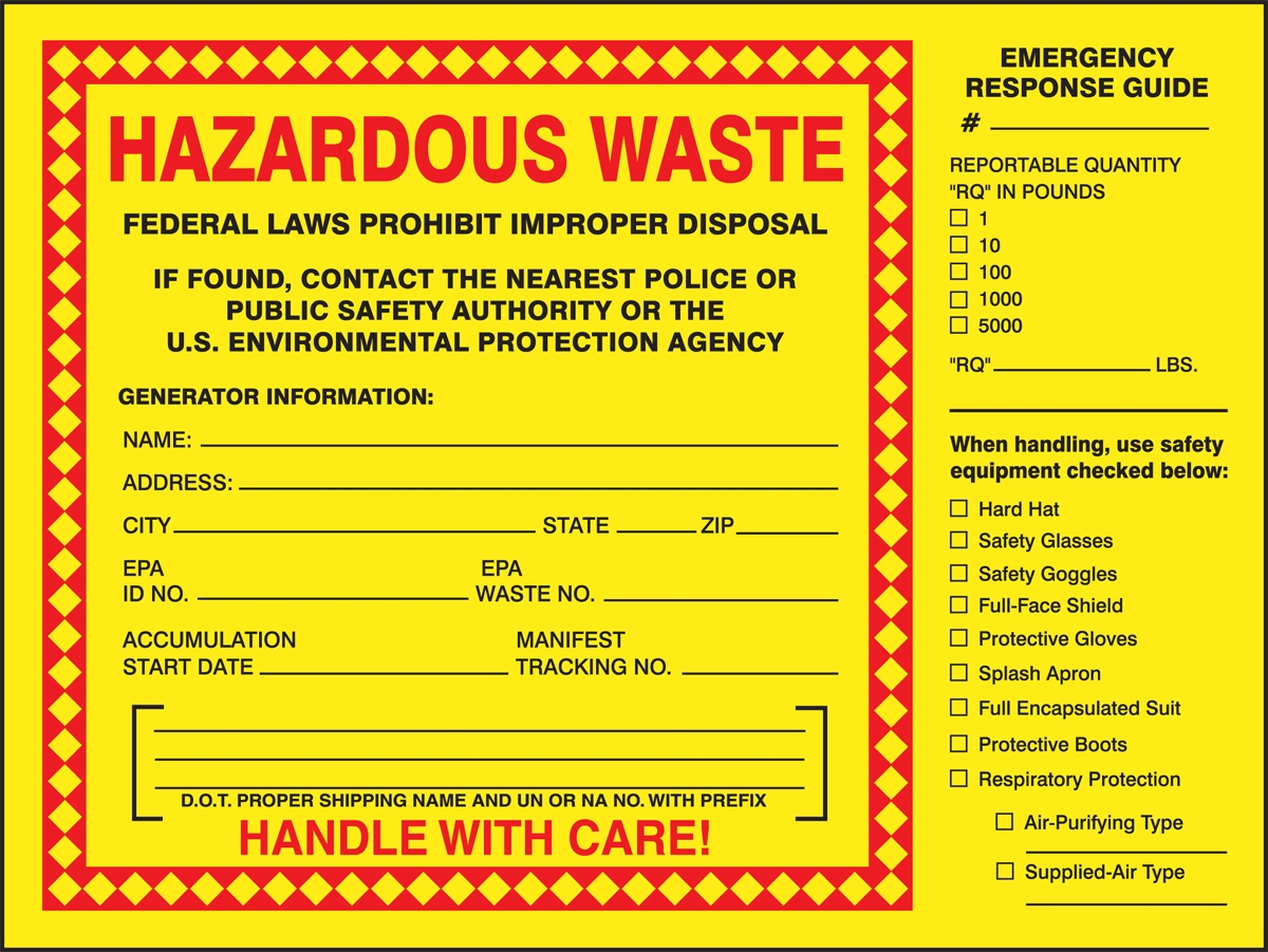 Hazardous Waste Label