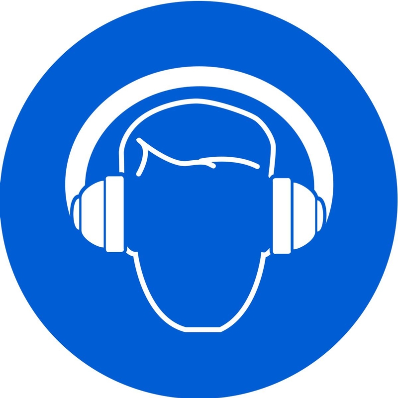 Safety Sign, Legend: WEAR HEARING PROTECTION