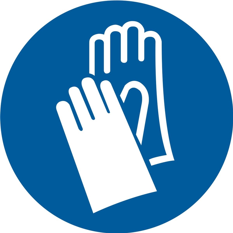 Wear gloves safety sign 