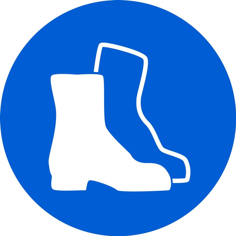 Wear Foot Protection ISO Mandatory Safety Sign MISO110