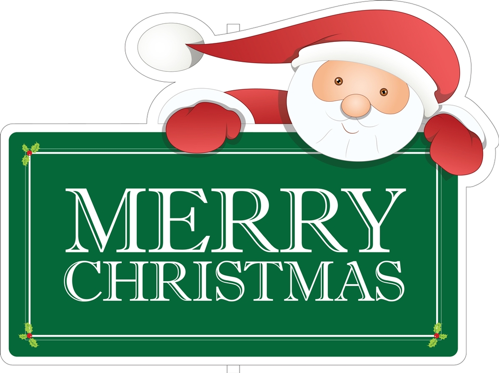 Holiday Sign Kit: Merry Christmas (Santa Claus)