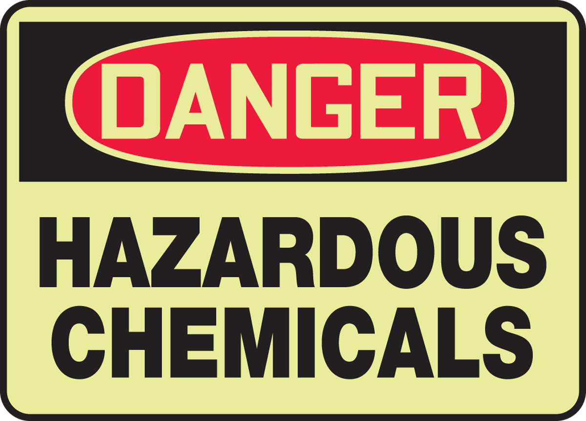 Danger Harmful Chemicals Safety Sign