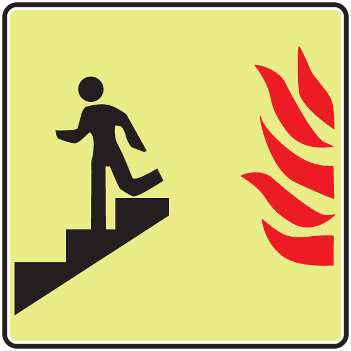 Down Stairs Case Fire NFPA 170 Glow In The Dark Safety Sign MLEX537 down-stairs-case-fire-nfpa-170-glow-in-the-dark-safety-sign-mlex537