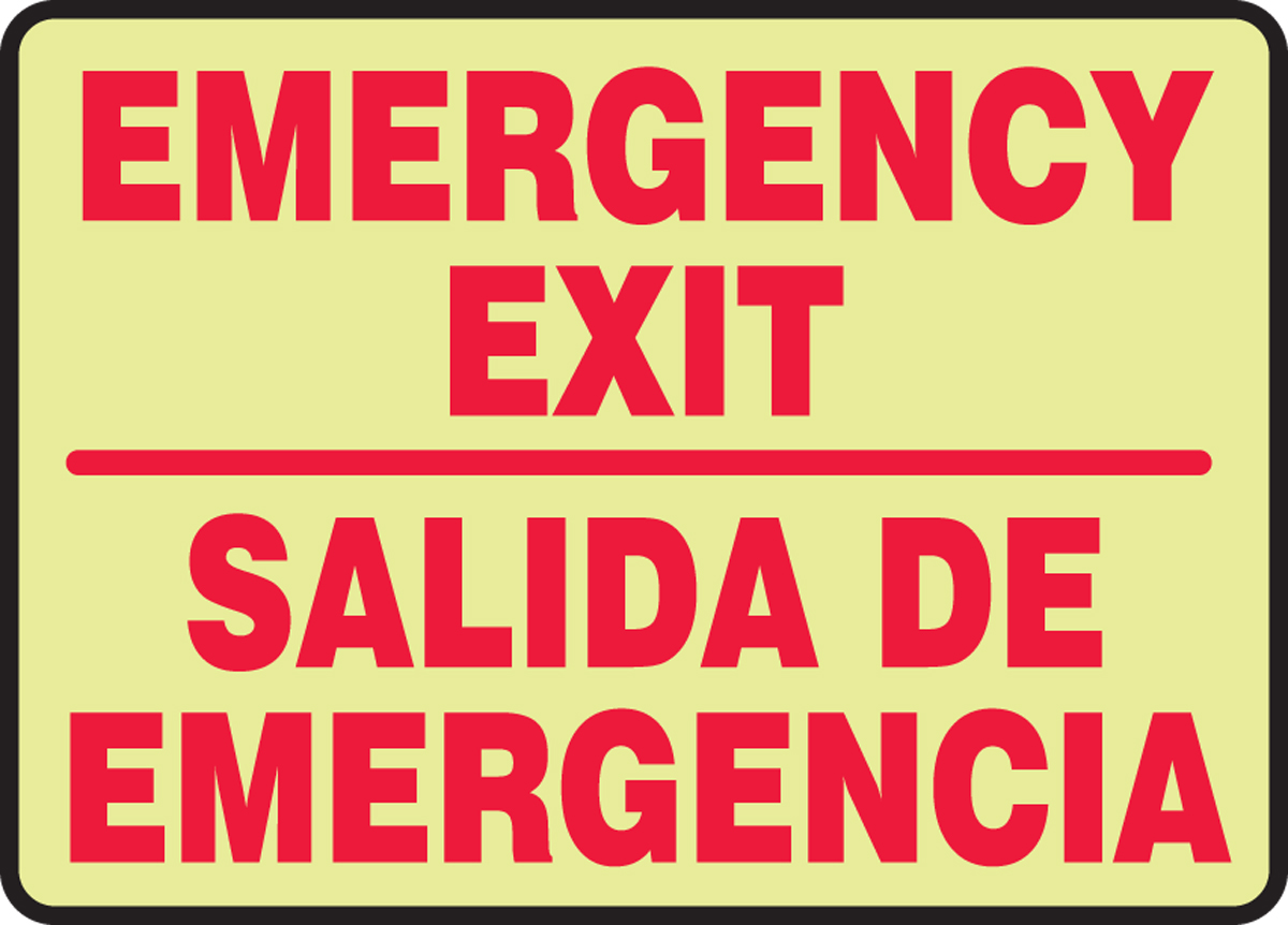 EMERGENCY EXIT (BILINGUAL)