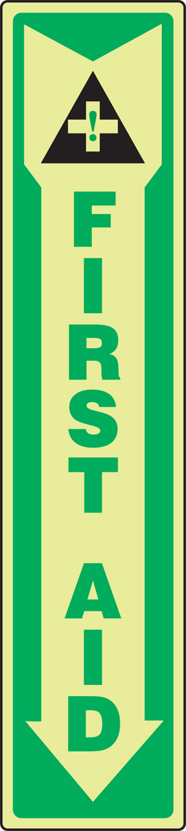 FIRST AID (W/GRAPHIC) (ARROW) (GLOW)