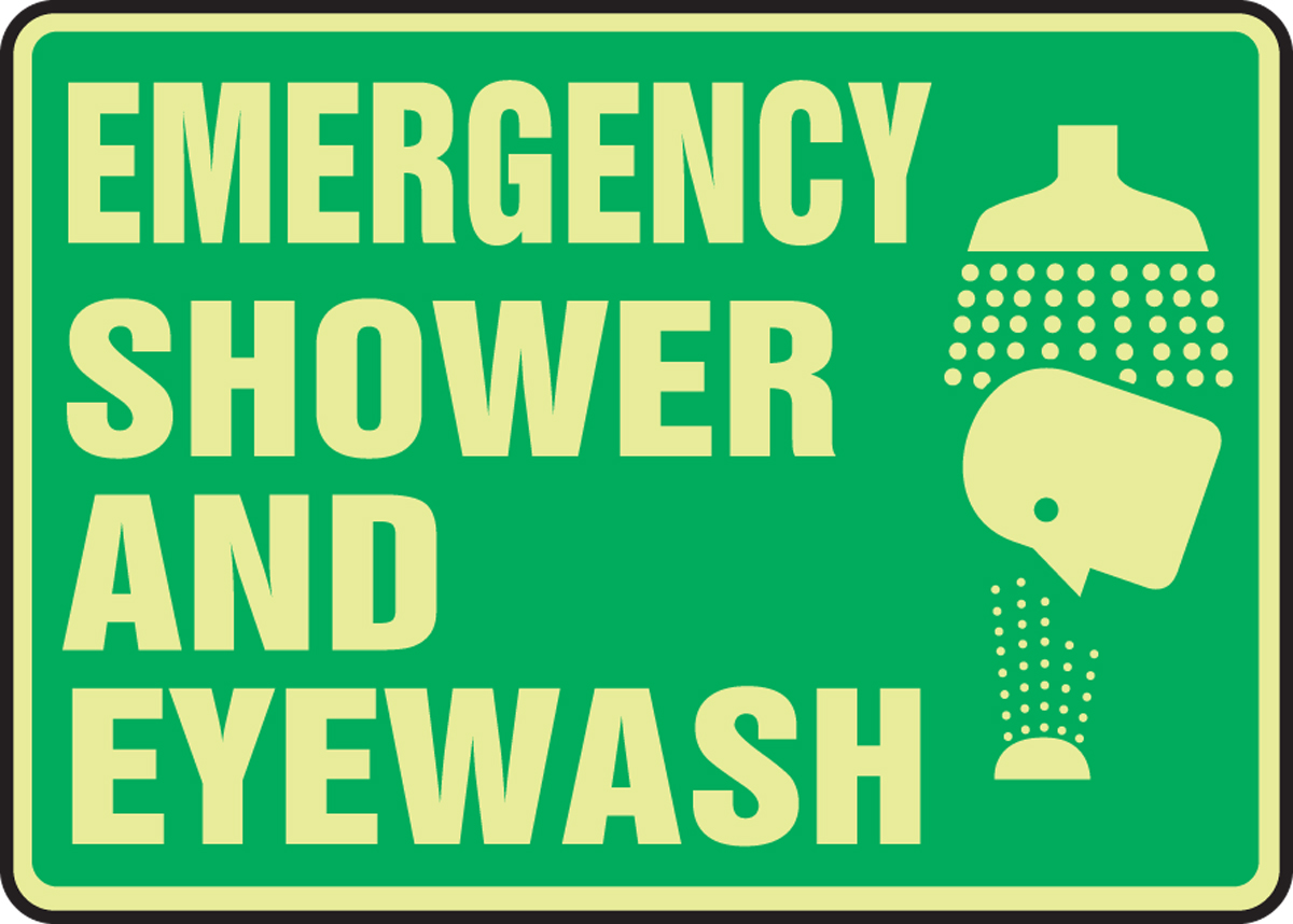 EMERGENCY SHOWER AND EYEWASH (W/GRAPHIC)