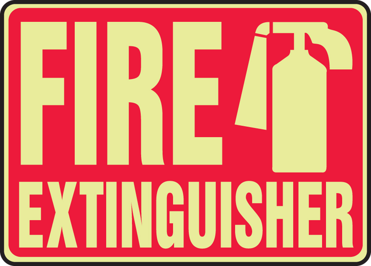 Industrial Safety Decal Sticker FIRE EXTINGUISHER INSIDE fire label graphic 