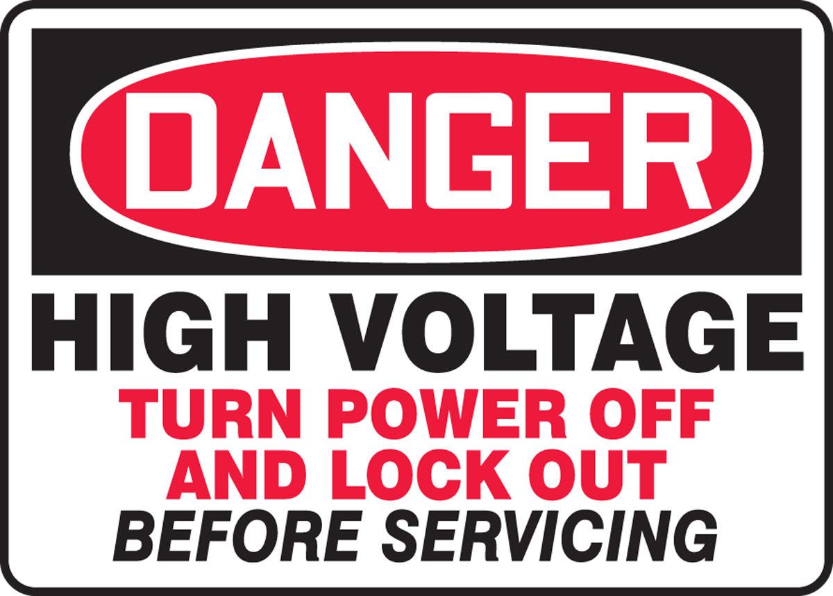 HIGH VOLTAGE TURN POWER OFF AND LOCK OUT BEFORE SERVICING