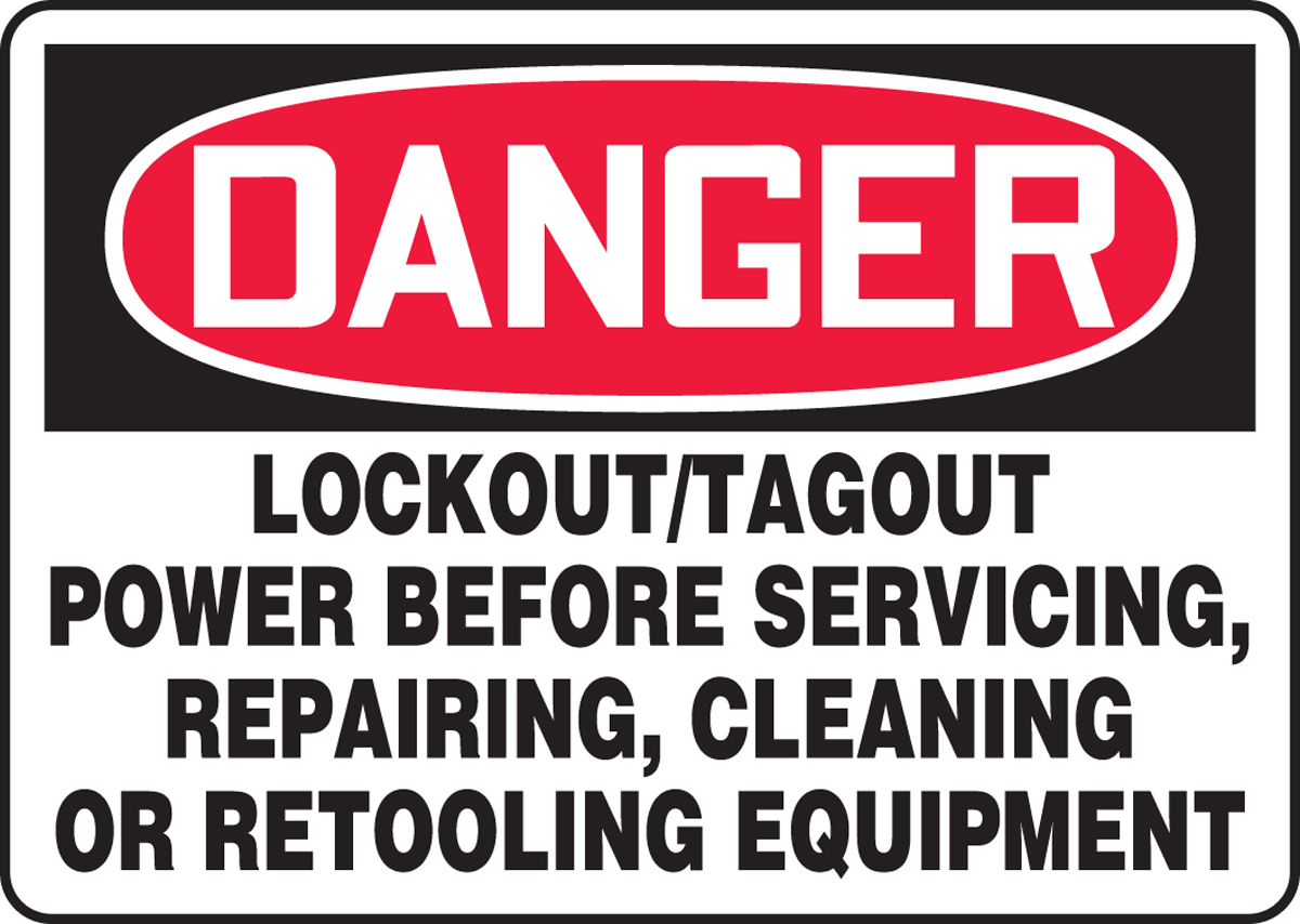 Lockout Tagout Setup Maintenance RepairHeavy Duty Sign or Label OSHA Danger 