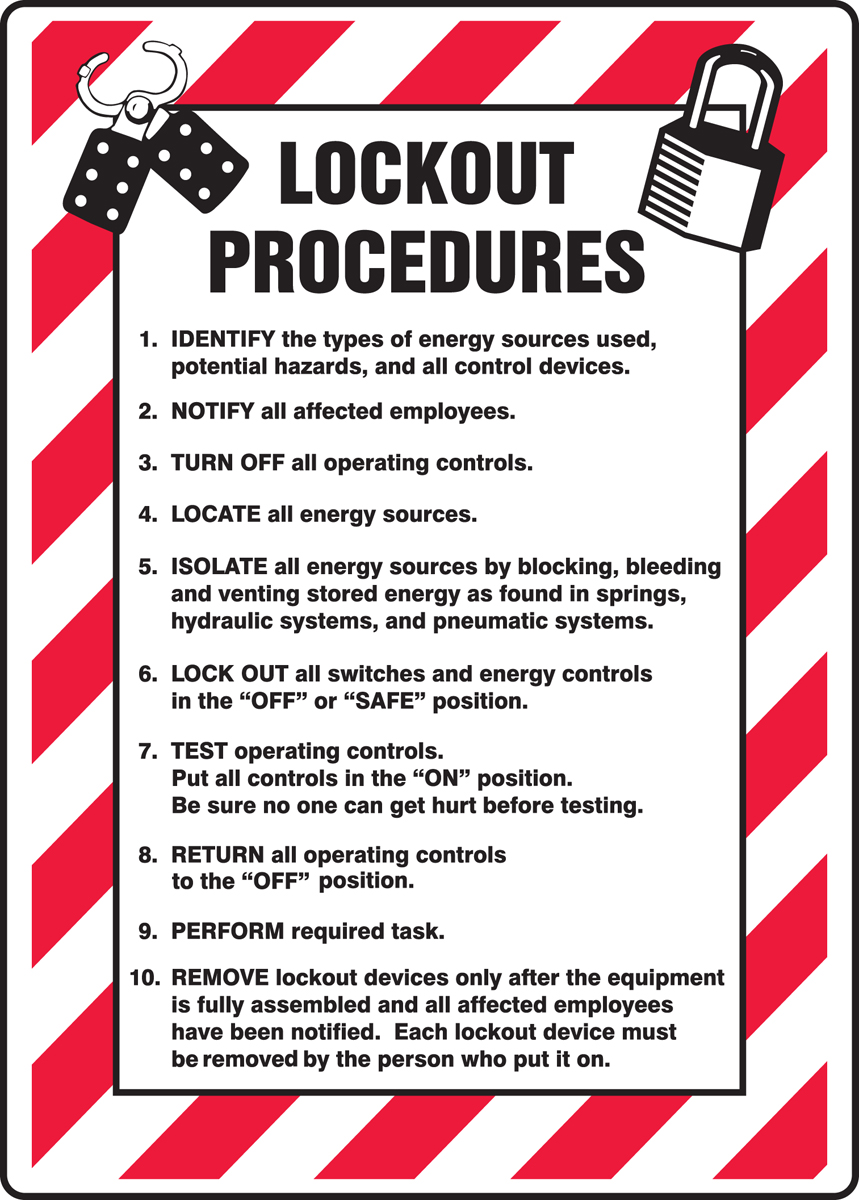 LOCKOUT PROCEDURES … (W/GRAPHIC)